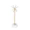 13" Gold Metal 12-Slot Jewelry Stand with White Base